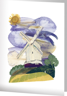 “Jill Windmill” is blank inside for your own message and comes with a premium white envelope wrapped in a cellophane bag. Size: 108x155mm. Click for larger image. Minimum order: 10 (this can be a mix of any of the cards).